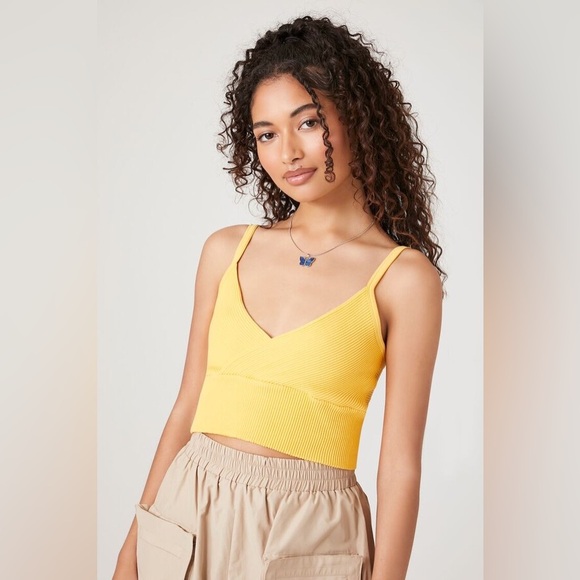 Forever 21 Seamless Surplice Cropped Cami | Size S/M - Picture 8 of 8